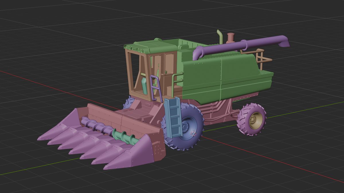 CASE IH 1660 Axial-Flow - 3D Printable Combine Harvester by Gerben’s Designs