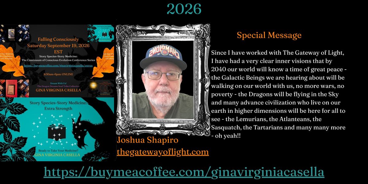 Watch the Replay!  Falling Consciously: Saturday September 19, 2026-ONLINE $60 CAN: 8:30am-6pm EST
