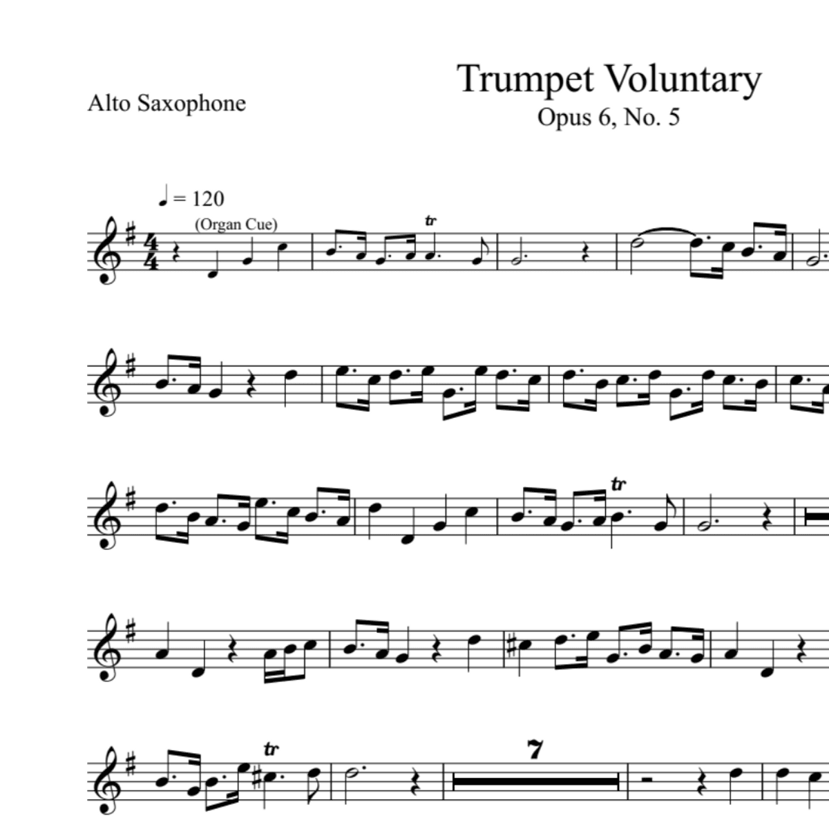 BT0088 John Stanley Trumpet Voluntary Backing Track and Sheet Music