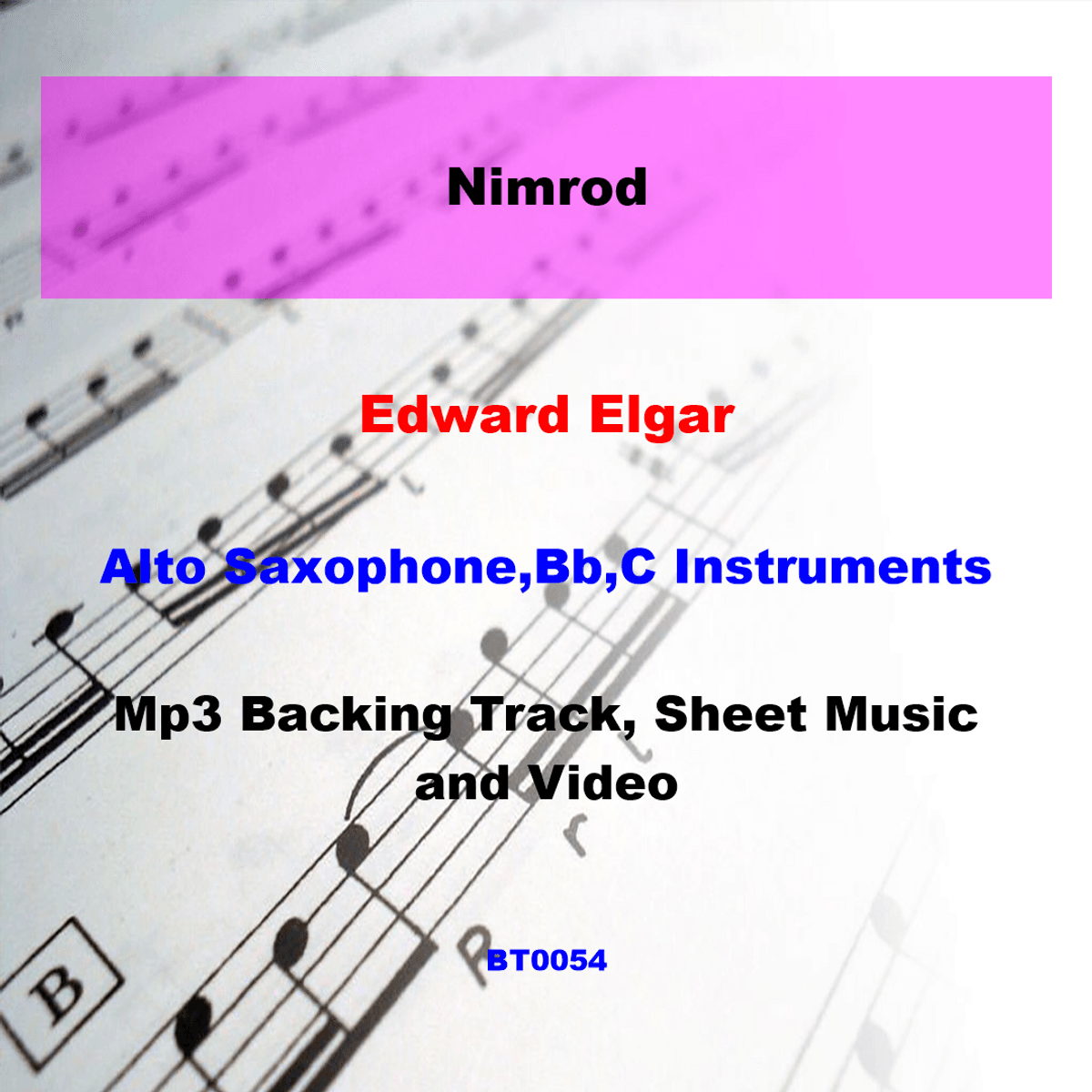 BT0054 Elgar Nimrod Backing Track and Sheet Music