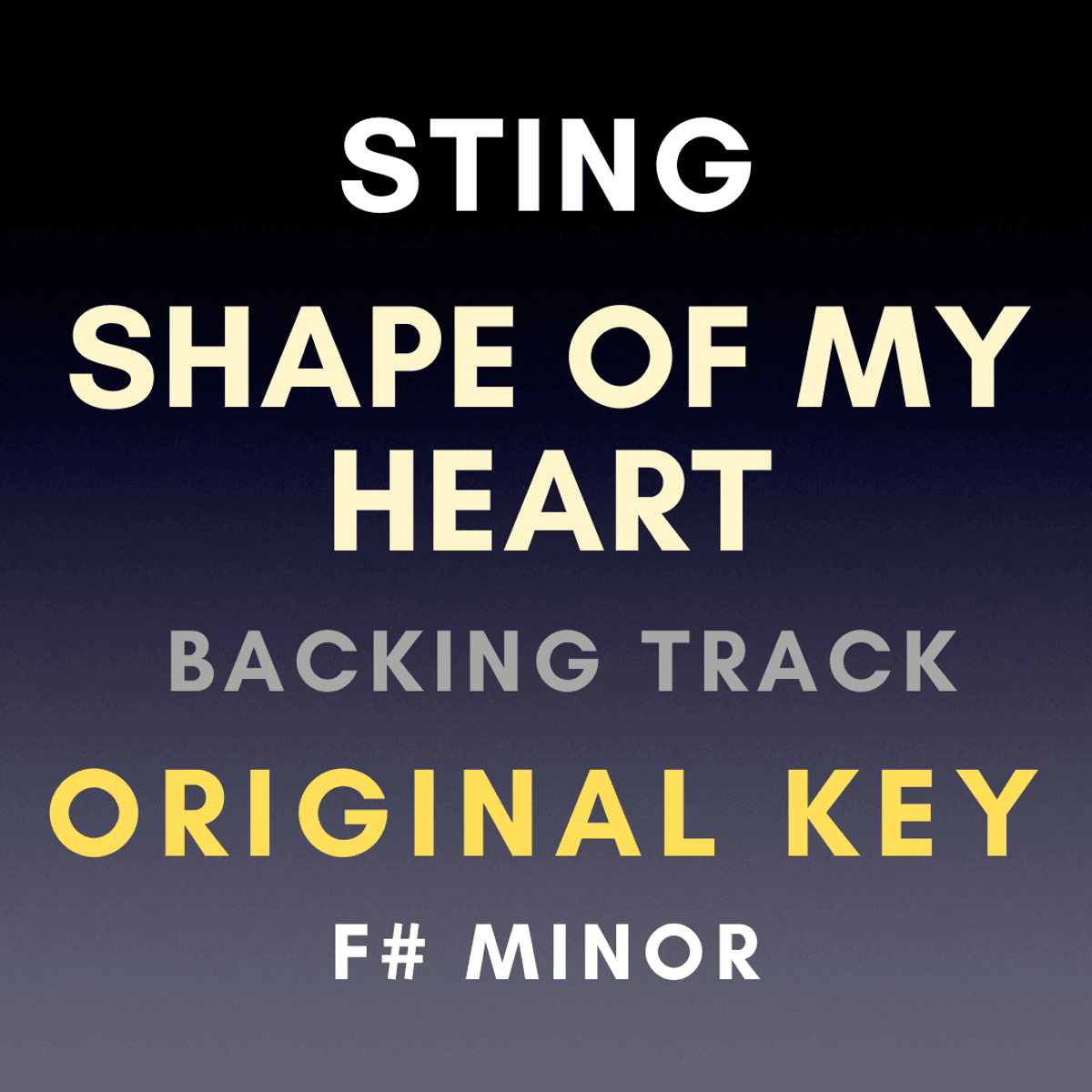 Sting - Shape Of My Heart Backing Track | Original Key