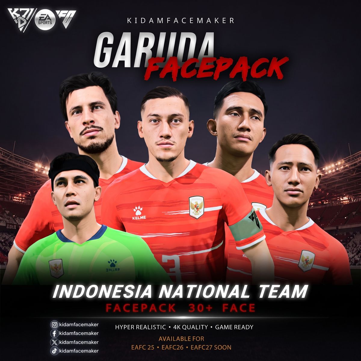 [FC25 FC26] Garuda Indonesia Facepack BY K7DAM Facemaker