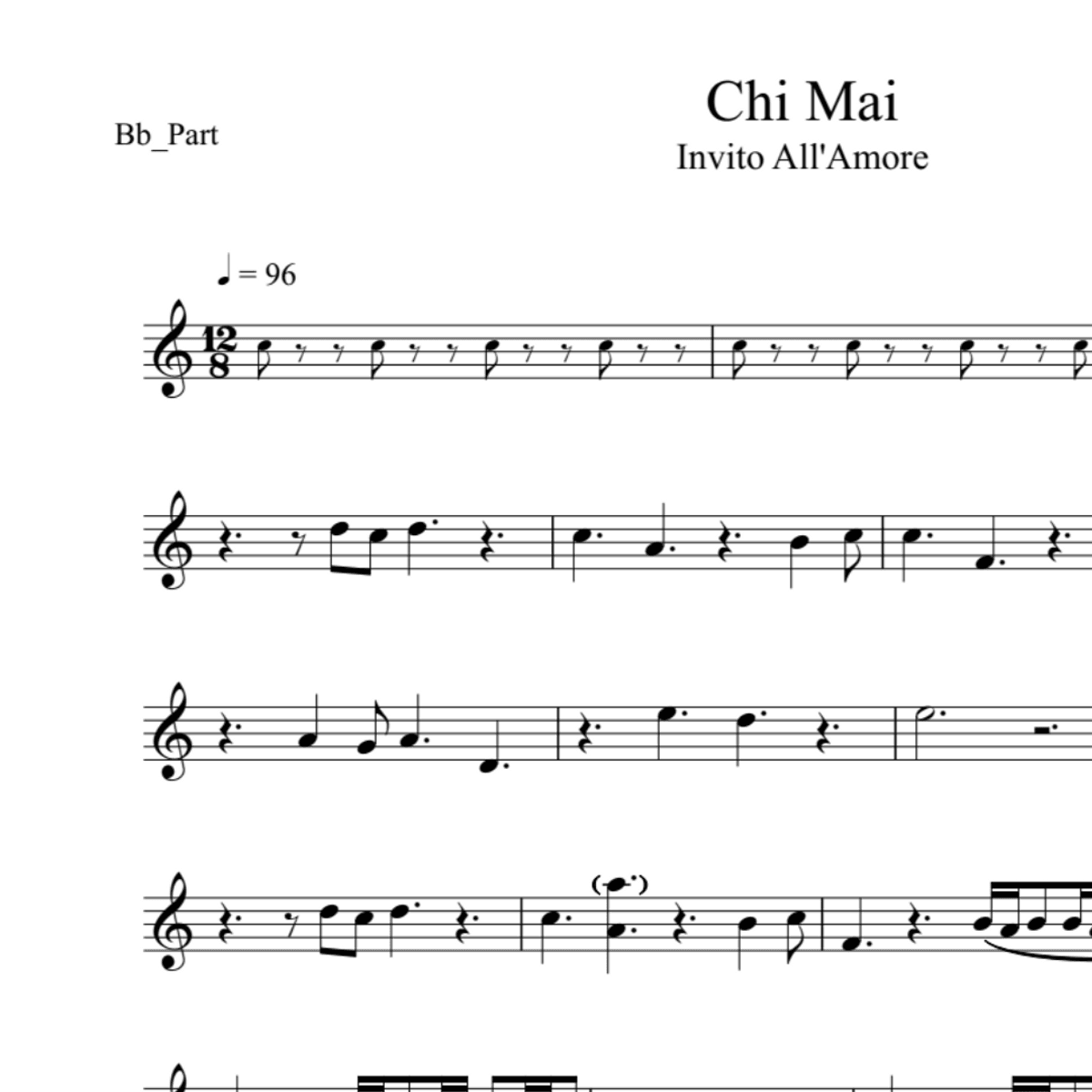 BT0406 Chi Mai Lower Key Backing Track and Sheet Music