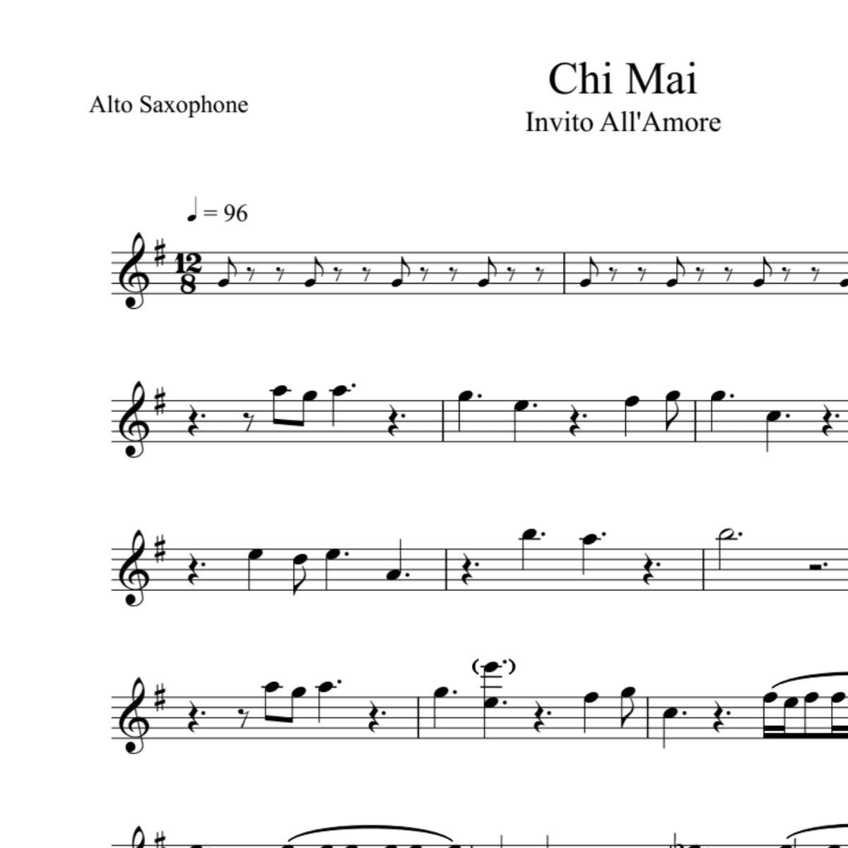 BT0406 Chi Mai Lower Key Backing Track and Sheet Music