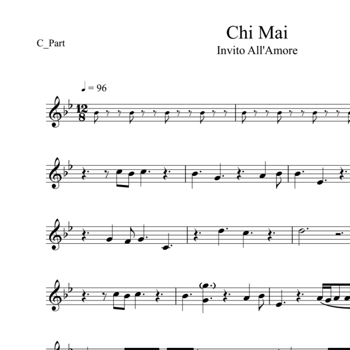 BT0406 Chi Mai Lower Key Backing Track and Sheet Music