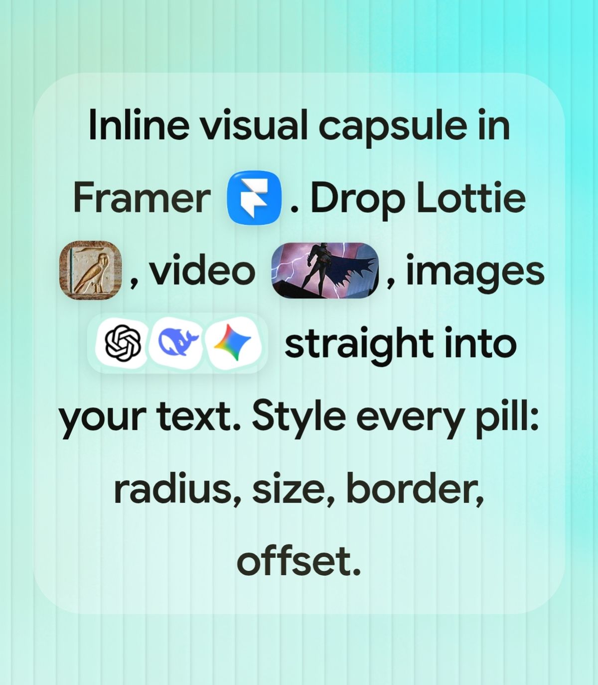 Inline visuals in text