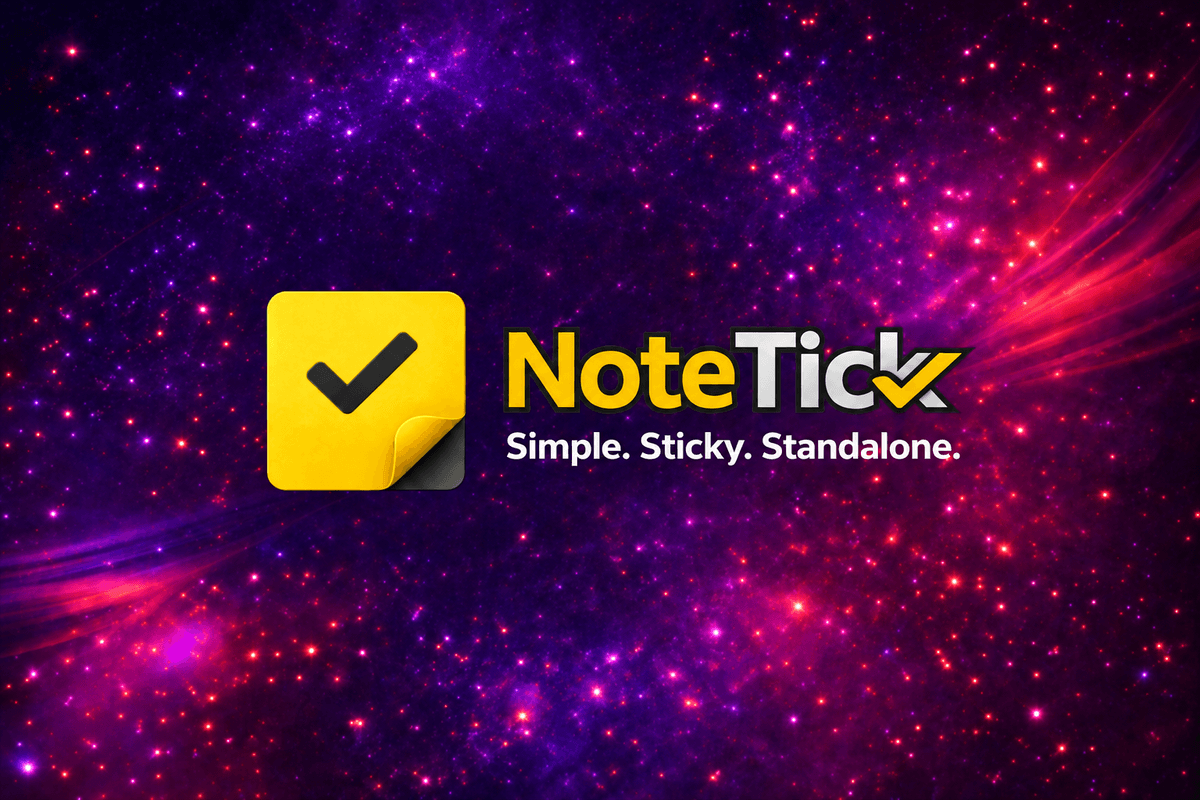 NoteTick – Desktop Sticky Notes with Checkboxes