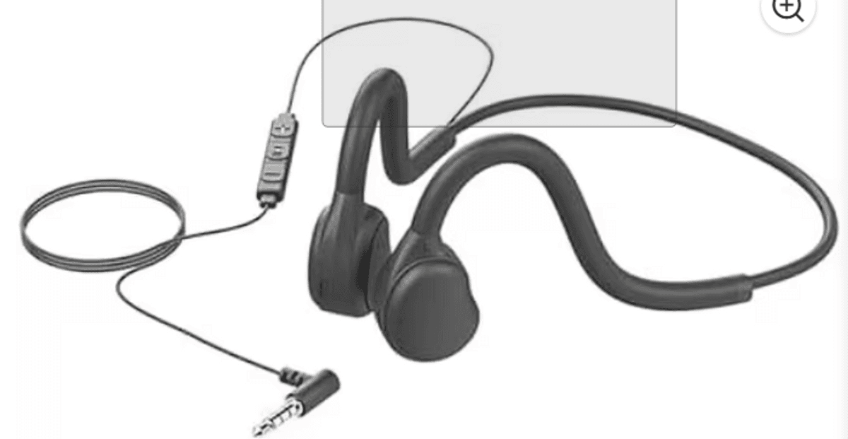 WIRED BONE CONDUCTING HEADSET WITH NIGHTNING TO 3.5 MM ADAPTER FOR IPHONE