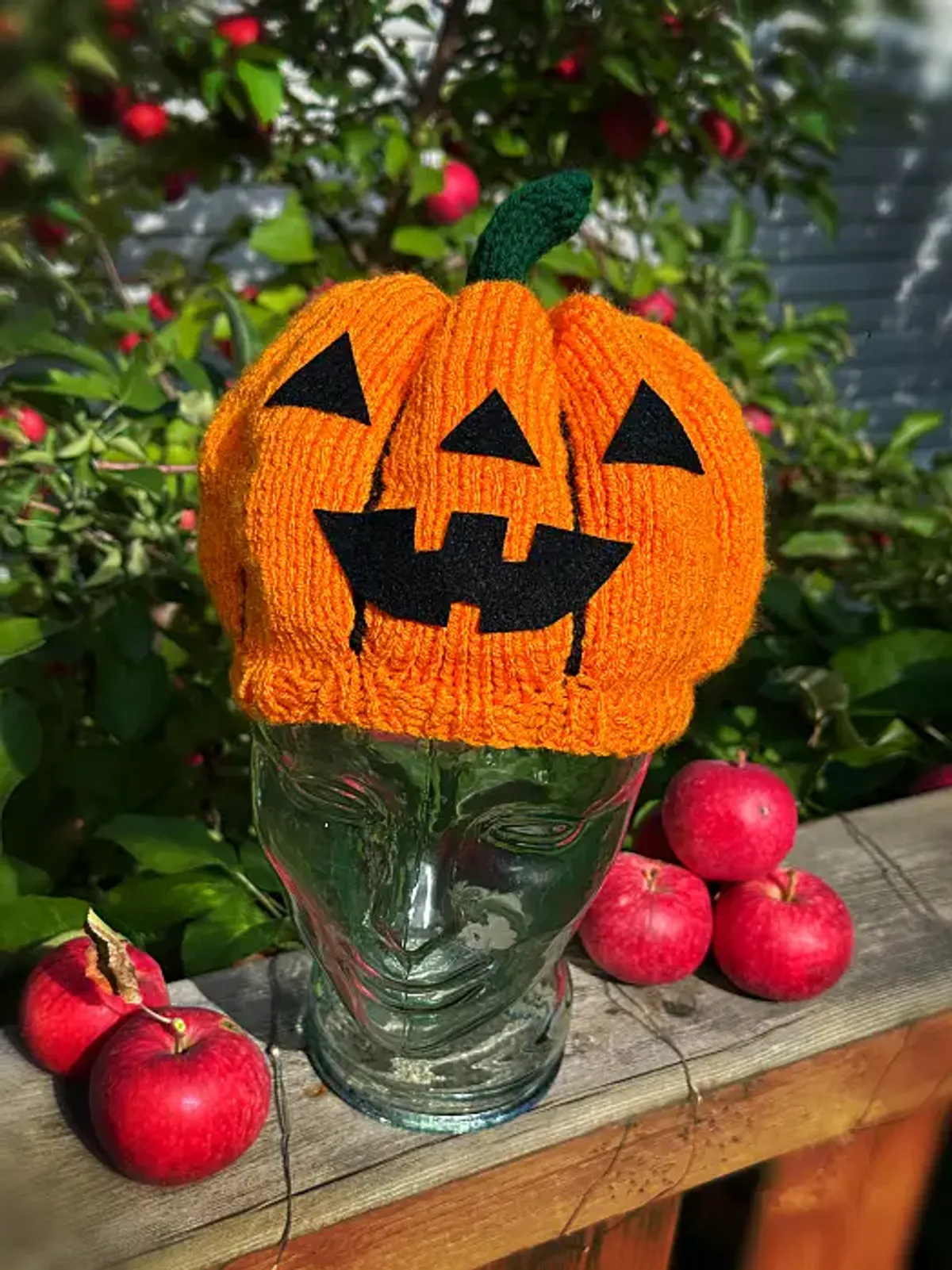 Halloween Pumpkin Hat Knitting Pattern | Jack O’Lantern Hat for Kids & Adults
