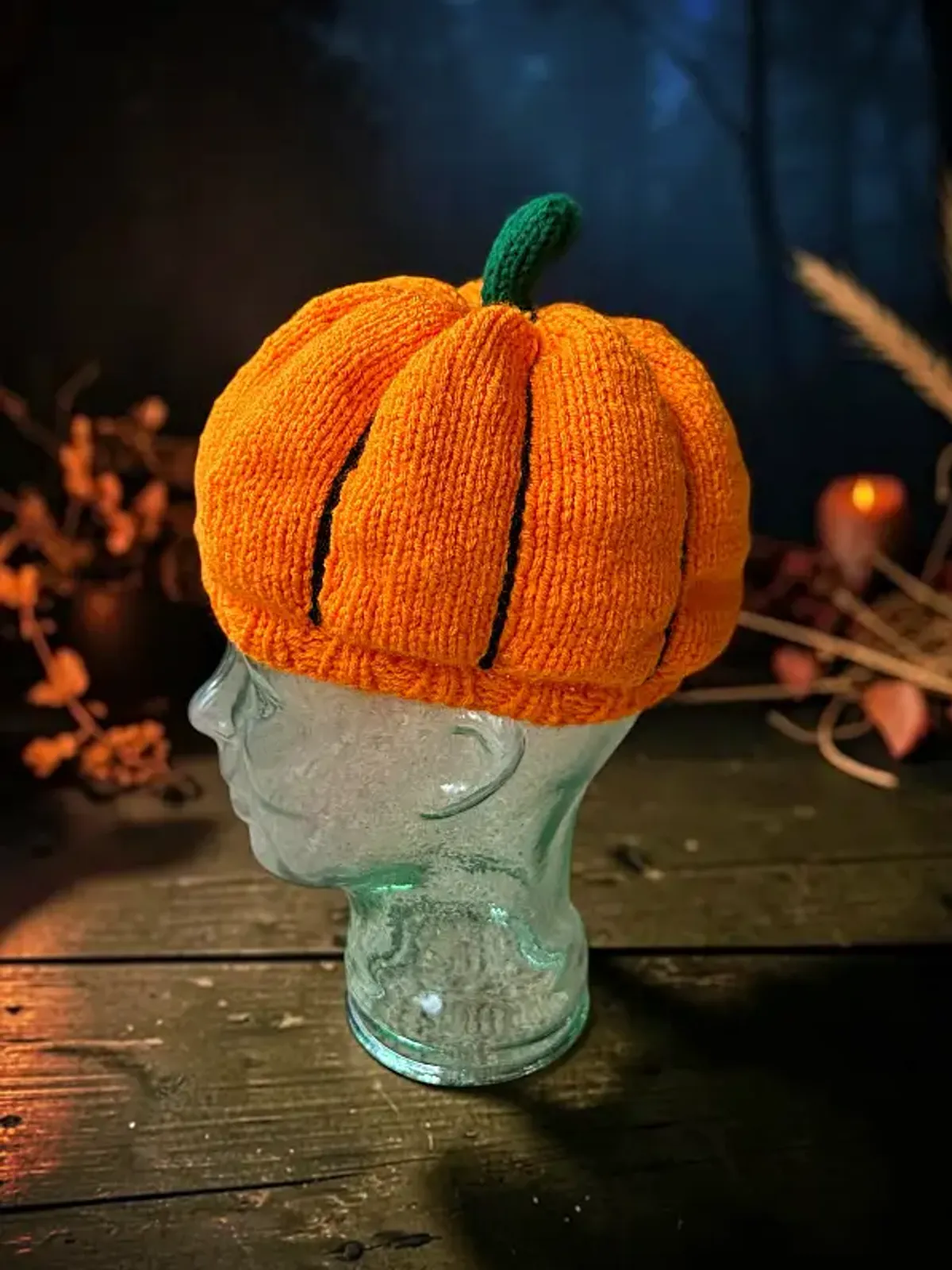 Halloween Pumpkin Hat Knitting Pattern | Jack O’Lantern Hat for Kids & Adults