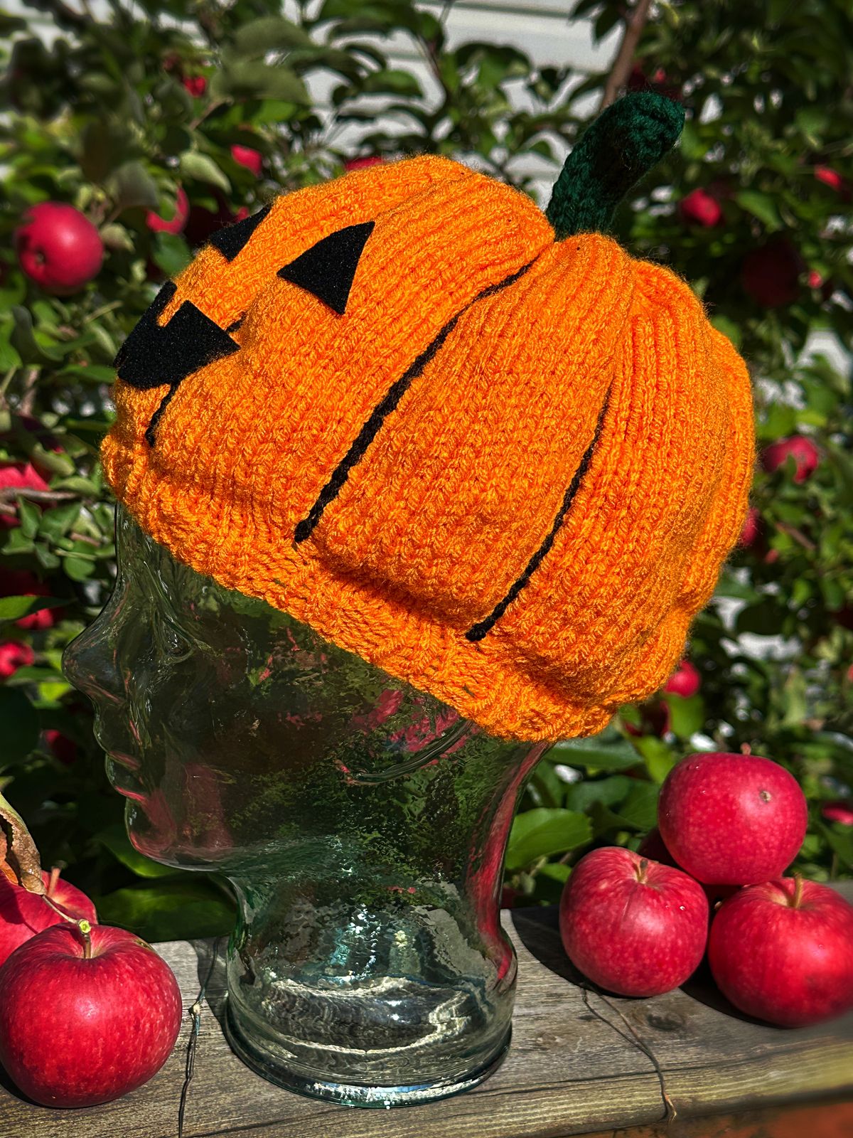 Halloween Pumpkin Hat Knitting Pattern | Jack O’Lantern Hat for Kids & Adults