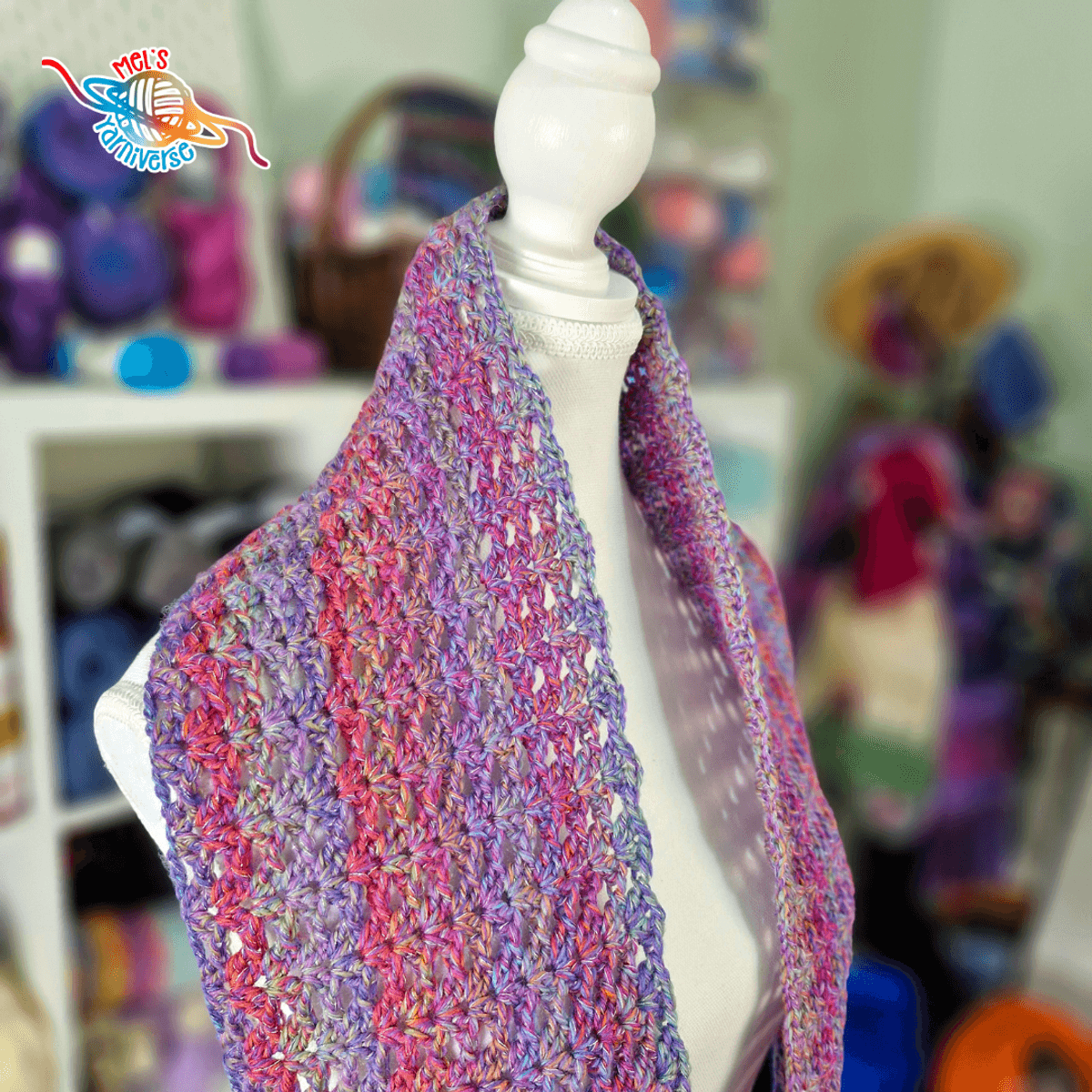 Easy Iris Stitch Infinity Scarf - digital crochet pattern only!