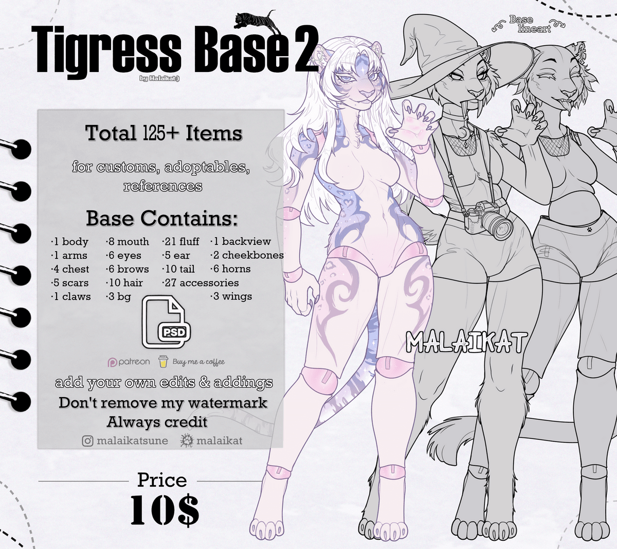★𝙉𝙀𝙒★ Tigress Base 2 [PSD]