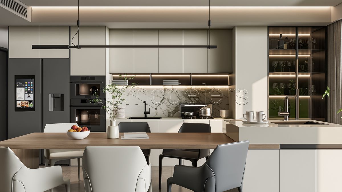 SketchUp Kitchen model 5 – Enscape render Ready | Full Lighting + PBR