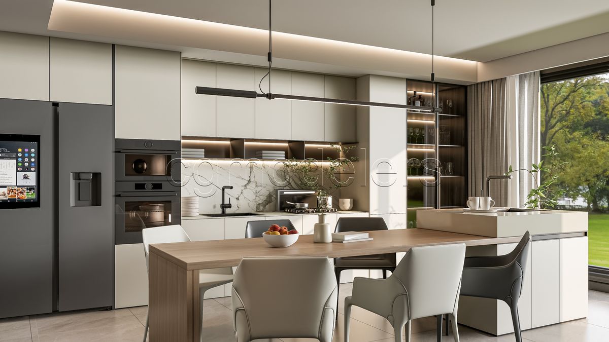 SketchUp Kitchen model 5 – Enscape render Ready | Full Lighting + PBR