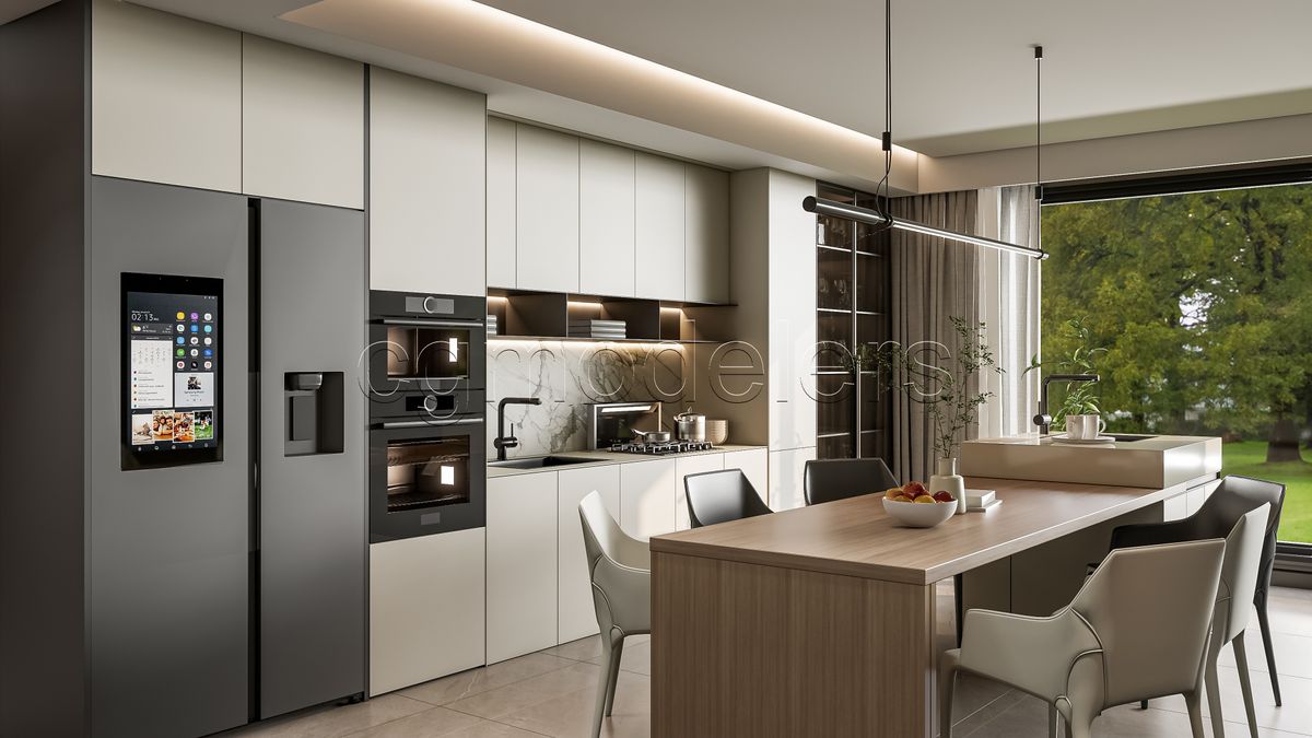 SketchUp Kitchen model 5 – Enscape render Ready | Full Lighting + PBR