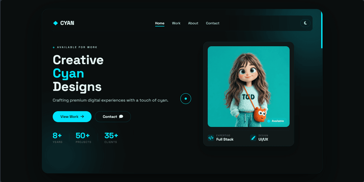 Responsive Modern Portfolio Website Usign  HTML, CSS & JavaScript