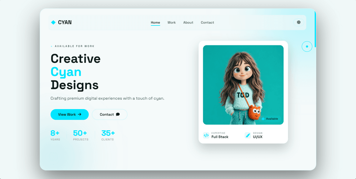 Responsive Modern Portfolio Website Usign  HTML, CSS & JavaScript