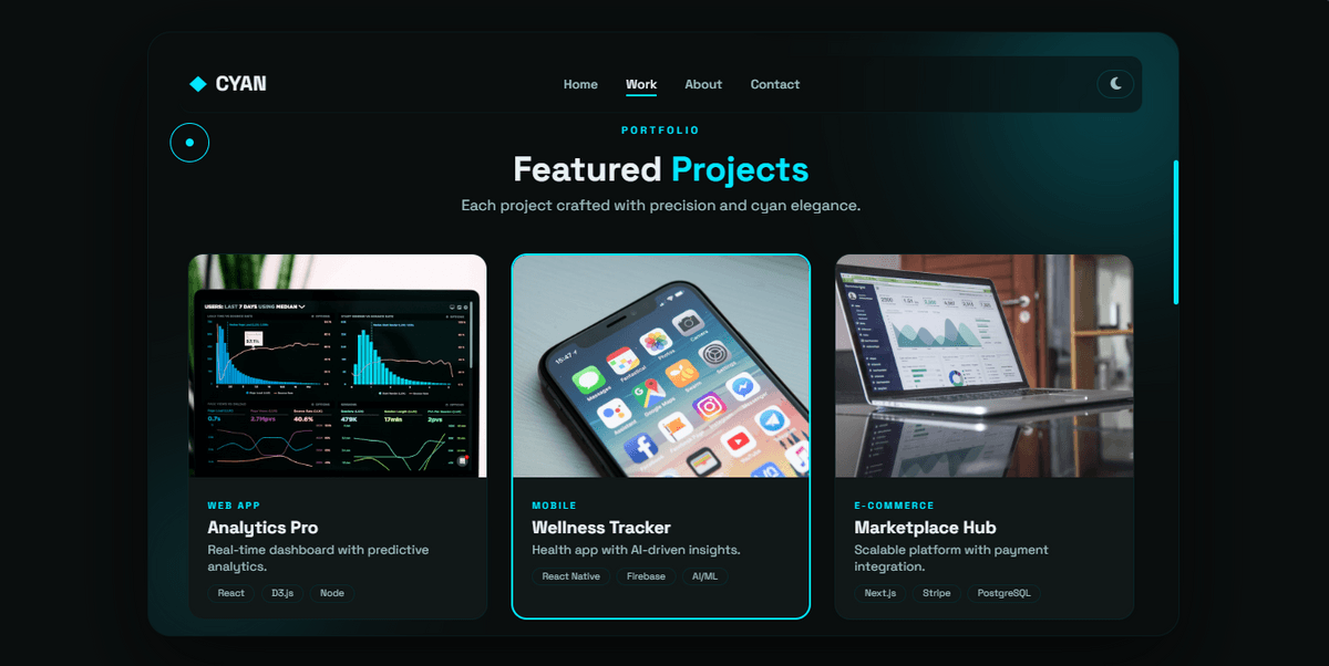 Responsive Modern Portfolio Website Usign  HTML, CSS & JavaScript