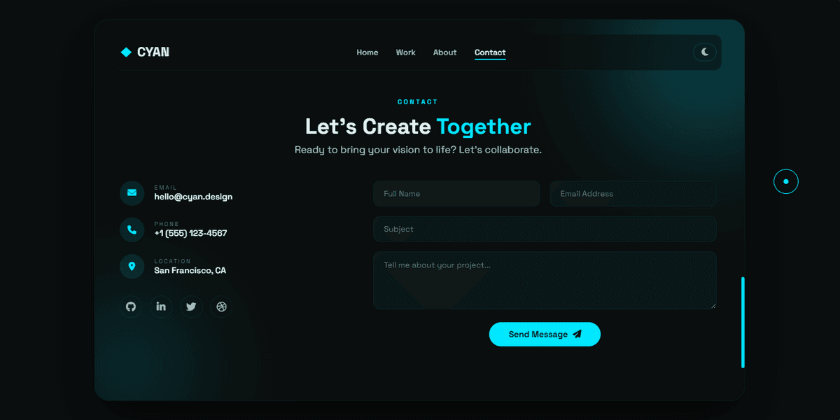 Responsive Modern Portfolio Website Usign  HTML, CSS & JavaScript