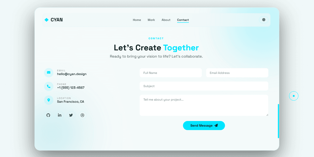 Responsive Modern Portfolio Website Usign  HTML, CSS & JavaScript