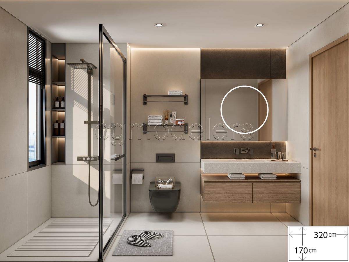 SketchUp Bathroom Models Bundle vol.1 | 20 Enscape-ready scene | Lights+PBR