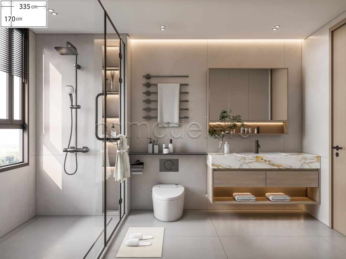 SketchUp Bathroom Models Bundle vol.1 | 20 Enscape-ready scene | Lights+PBR