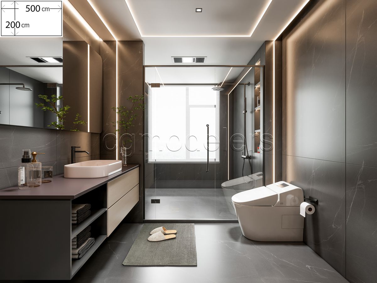 SketchUp Bathroom Models Bundle vol.1 | 20 Enscape-ready scene | Lights+PBR
