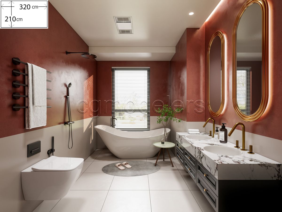 SketchUp Bathroom Models Bundle vol.1 | 20 Enscape-ready scene | Lights+PBR