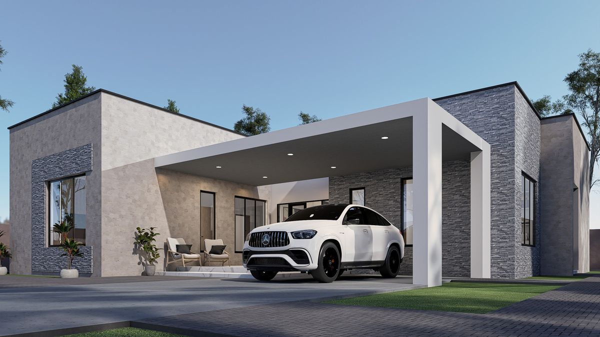 Modern House Design 16m x 16m 4 Bedroom with Laundry