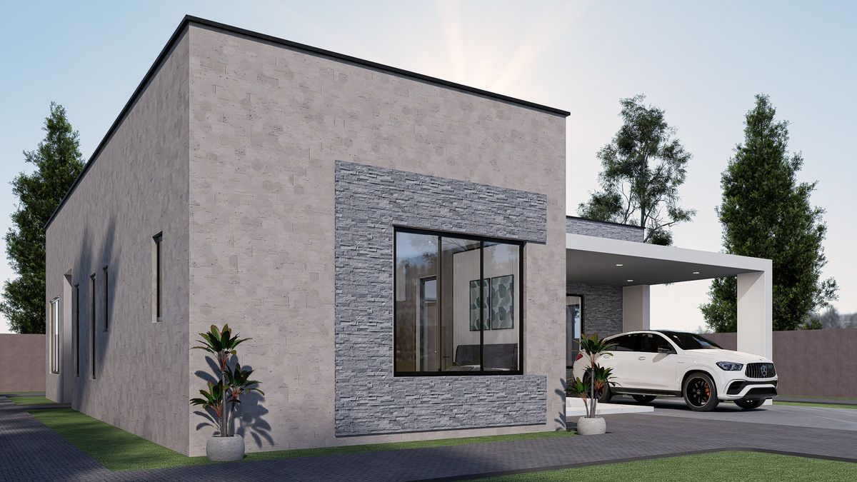 Modern House Design 16m x 16m 4 Bedroom with Laundry