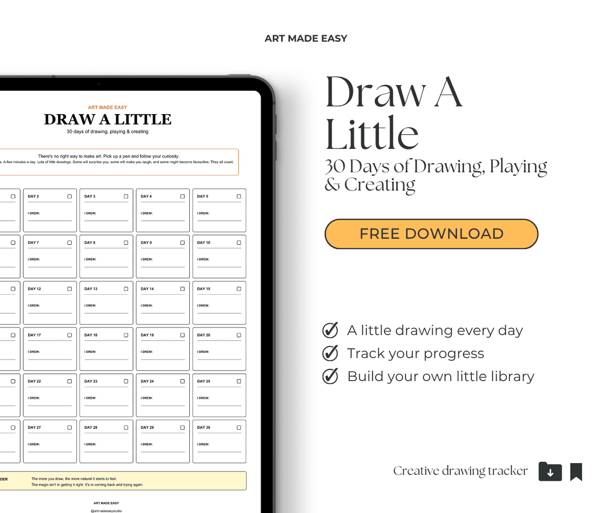 DRAW A LITTLE — 30 Days of Drawing Tracker