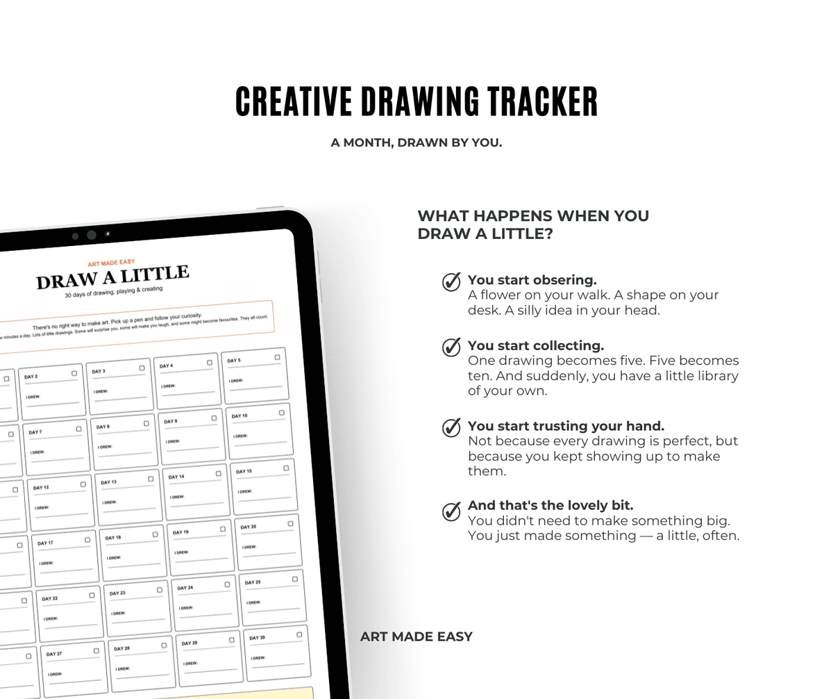 DRAW A LITTLE — 30 Days of Drawing Tracker
