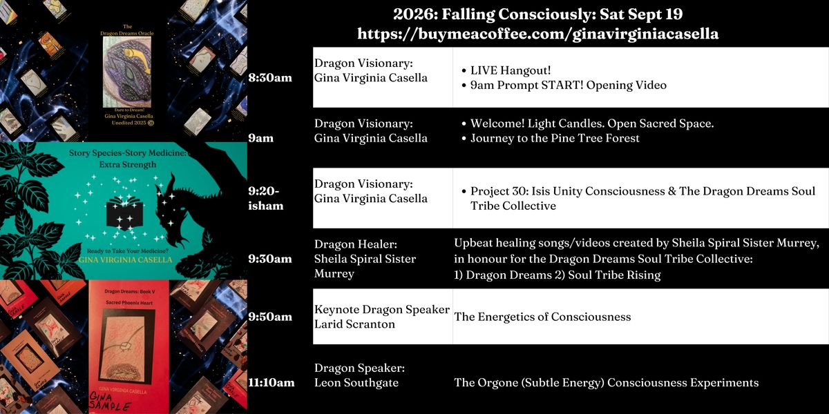 Watch the Replay!  Falling Consciously: Saturday September 19, 2026-ONLINE $60 CAN: 8:30am-6pm EST