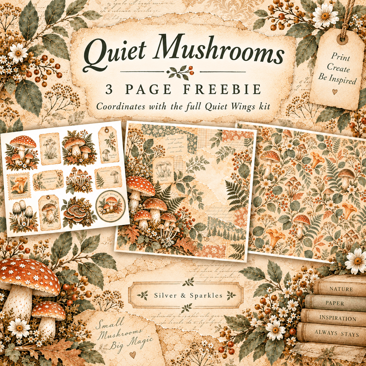 Quiet Mushrooms — 3 Page Freebie!