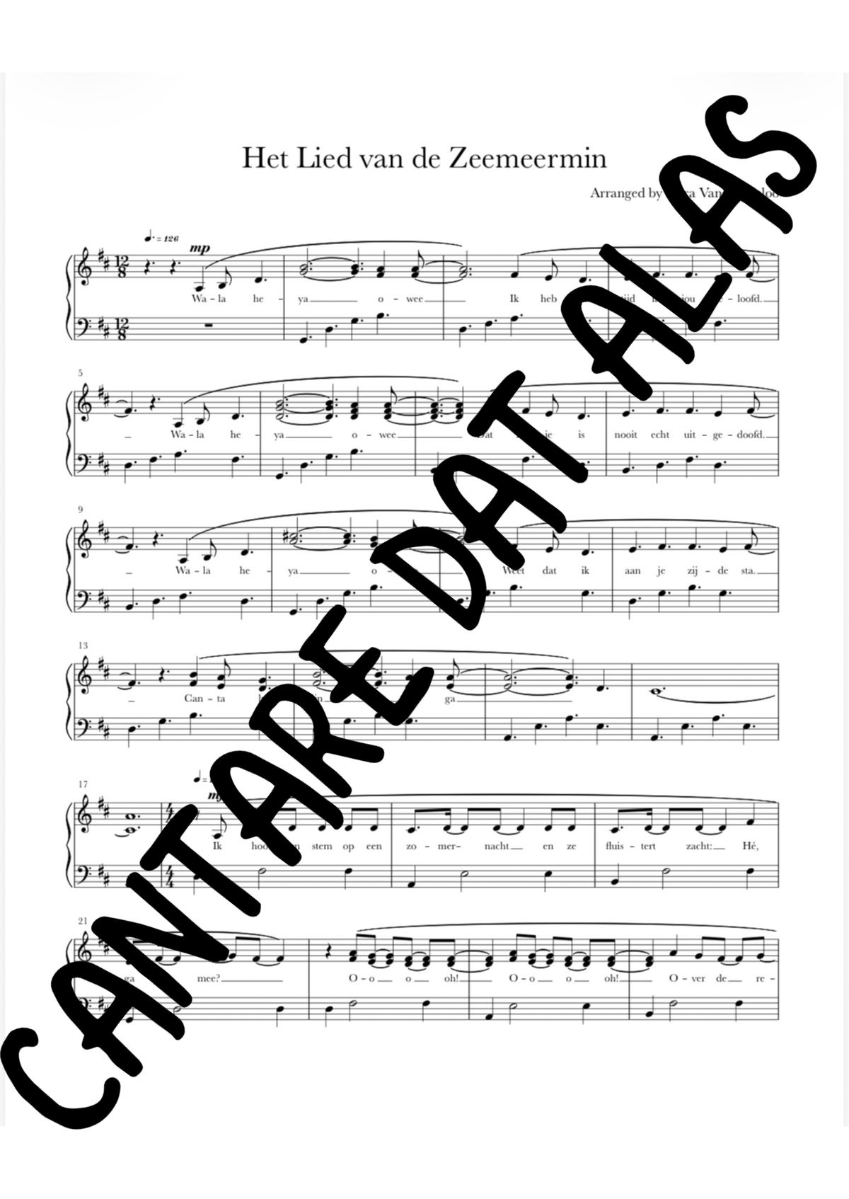 Het Lied van de Zeemeermin, K3 - Piano Arrangement