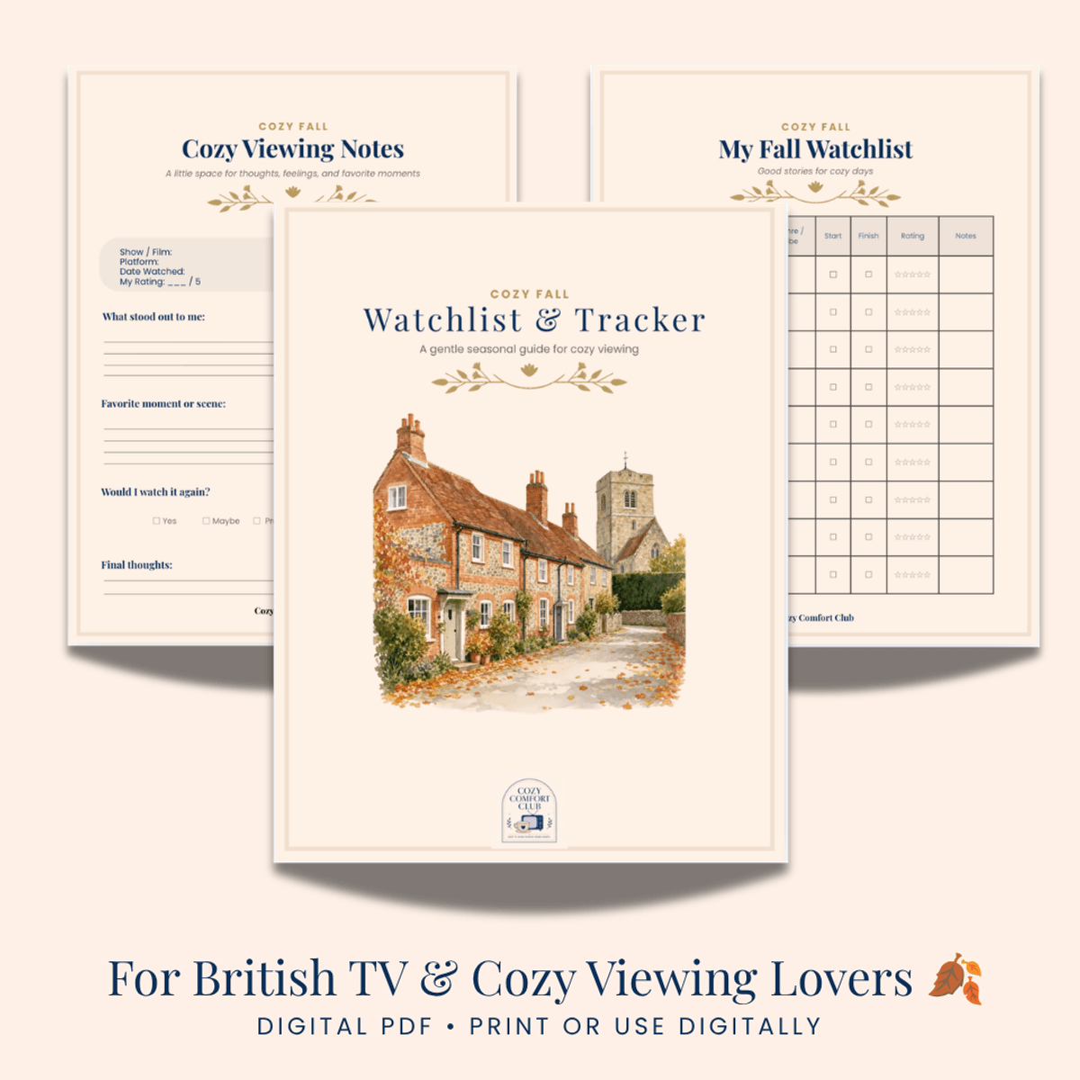 Cozy Comfort Club Fall Watchlist