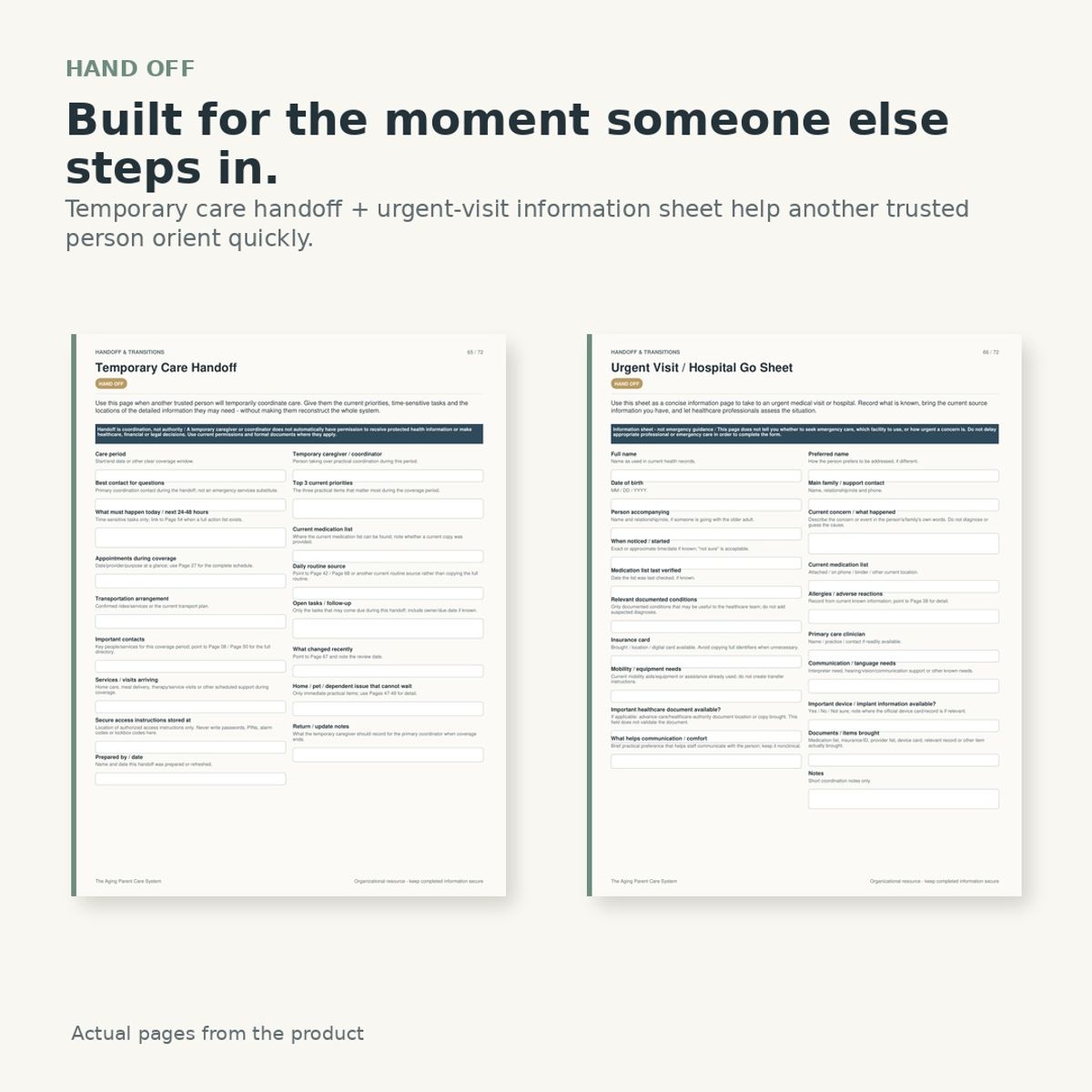 The Aging Parent Care System: Printable + Fillable Family Care Organizer