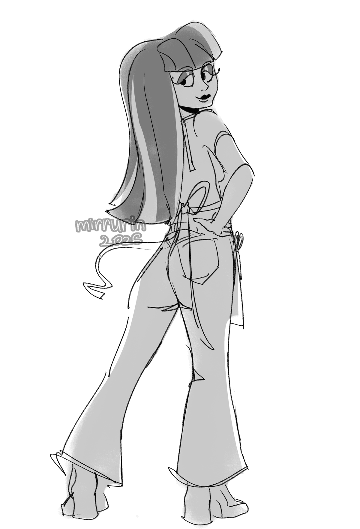 SKEB sketch commission (B&W)