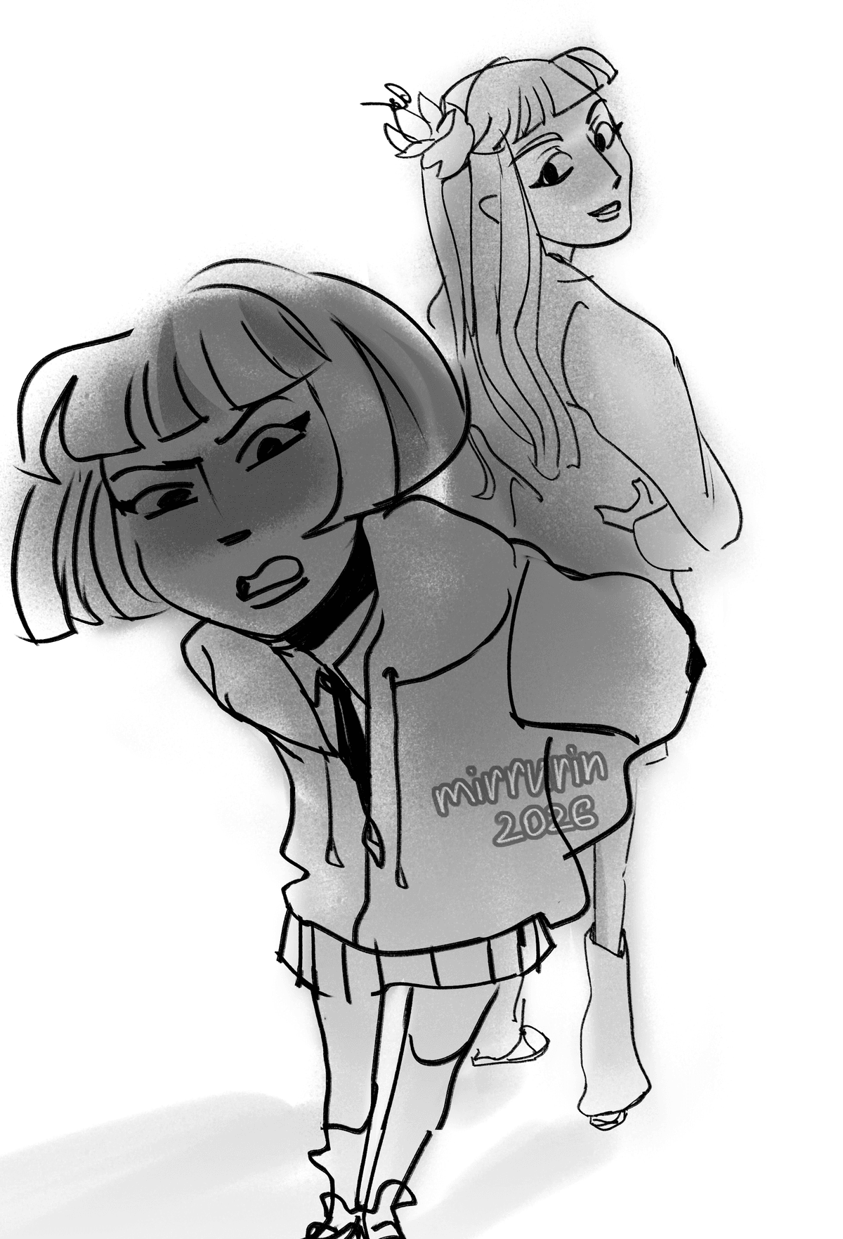 SKEB sketch commission (B&W)