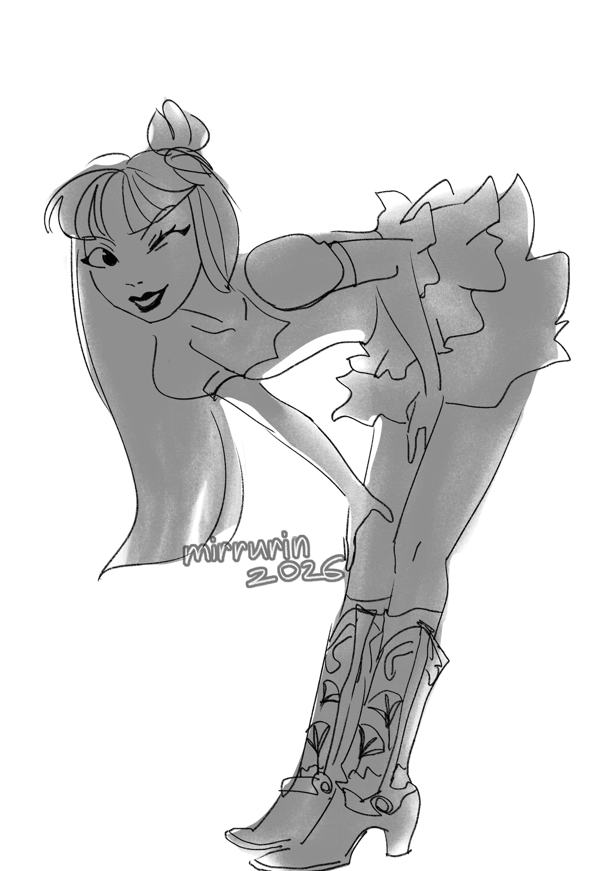 SKEB sketch commission (B&W)