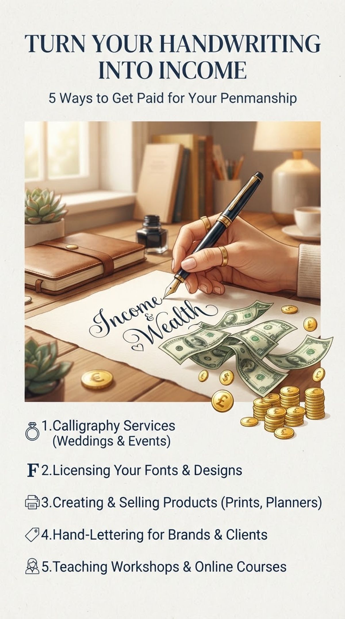 💰Turn Your Handwriting Into Income: 5 Ways to Get Paid for Your Penmanship