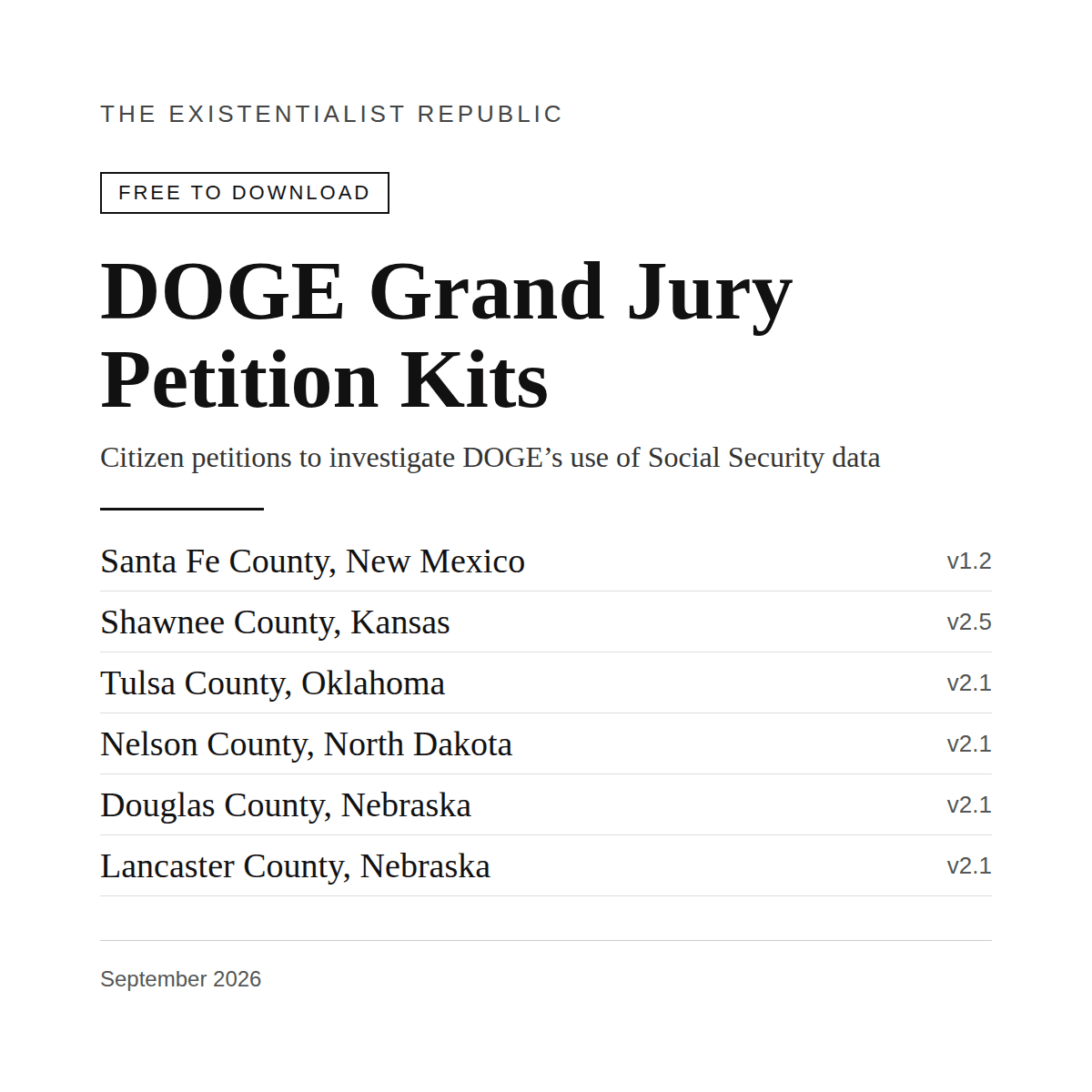 DOGE County Kits