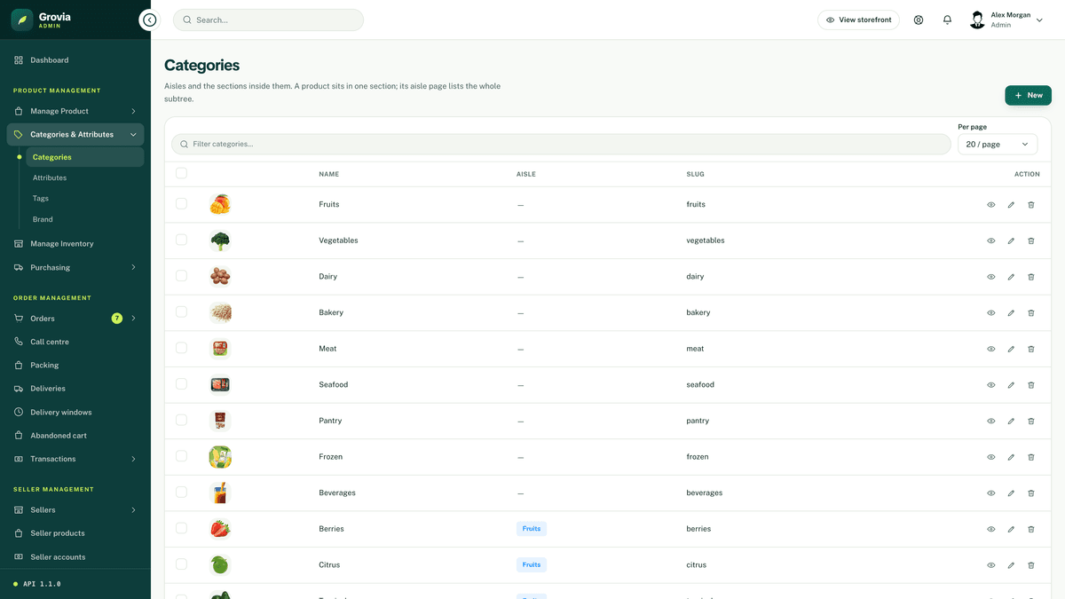 Grovia — Next.js 16 eCommerce Storefront, Admin Dashboard & REST API