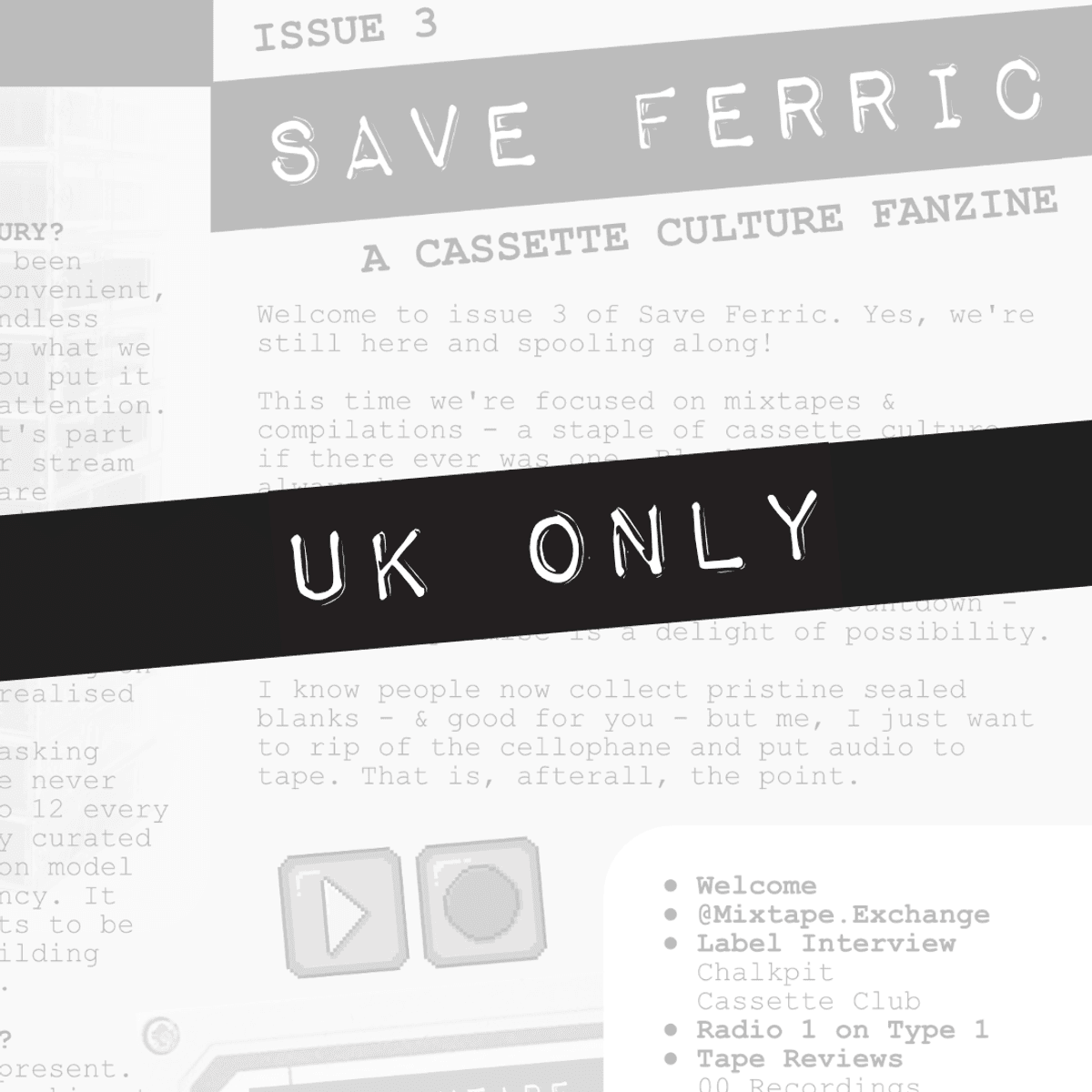 Save Ferric Issue 3 - UK SHIPPING ONLY
