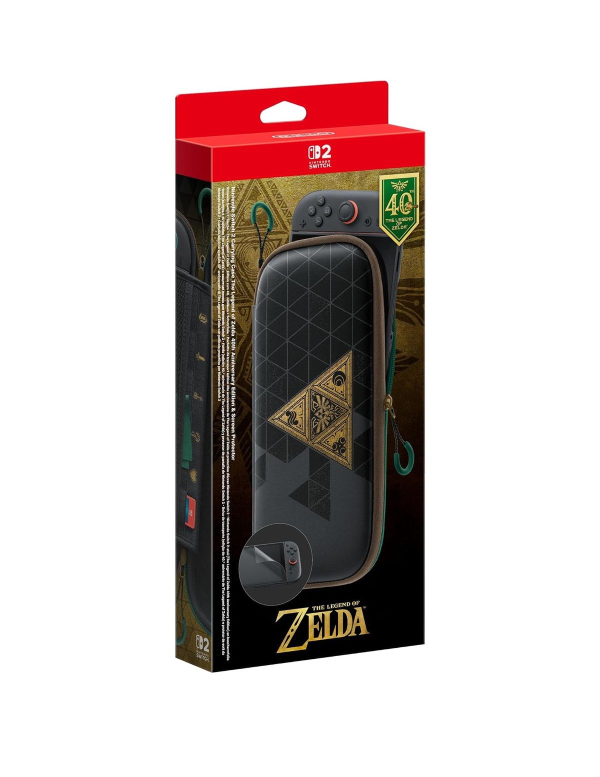 The Legend of Zelda 40th Anniversary Edition Pro Controller, Console and Case.
