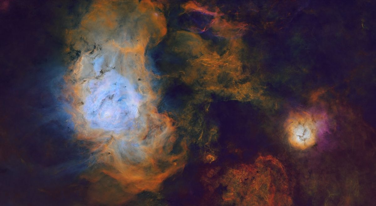 Bortle 1 Data - M8/M20, M42, and RCW163