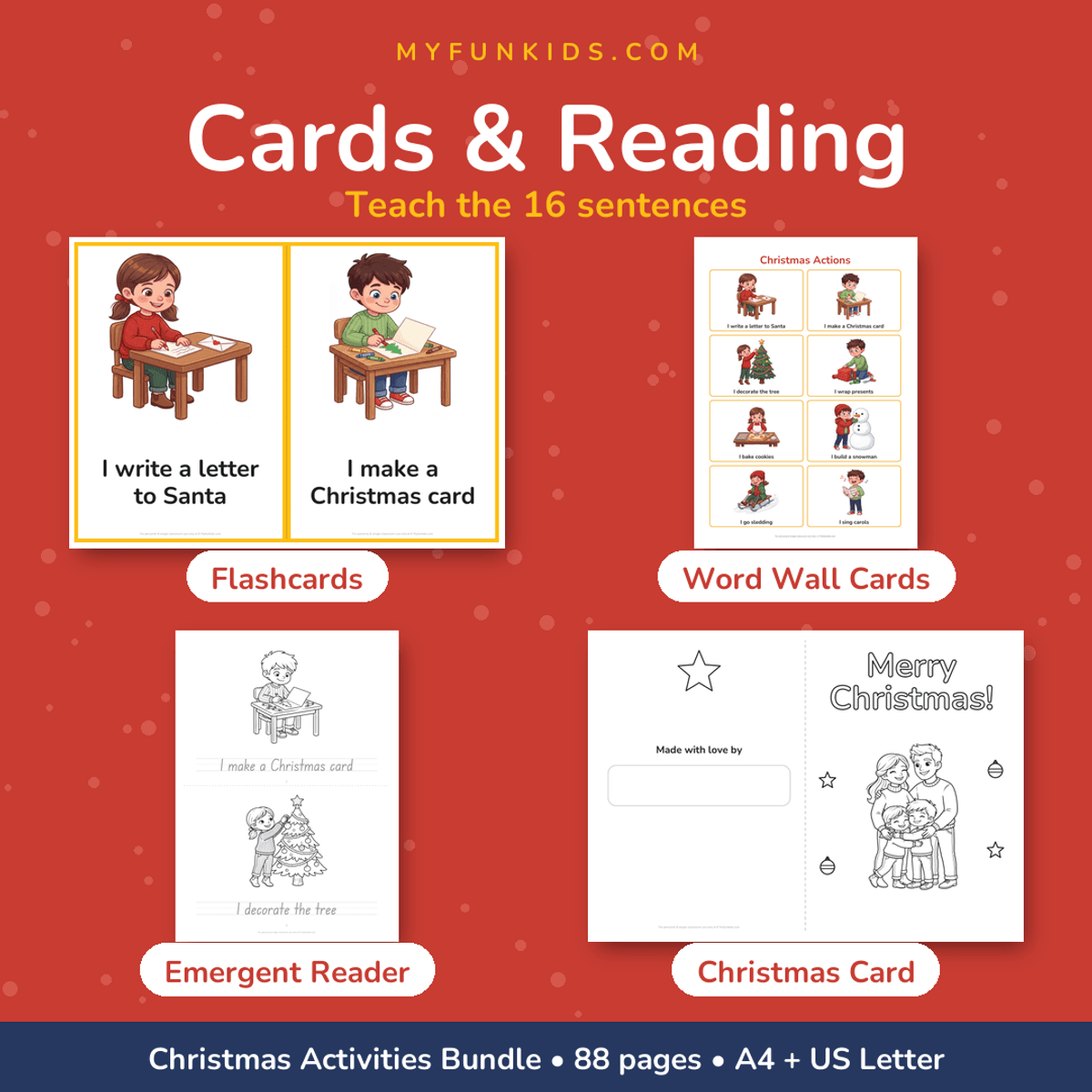 Christmas Activities Bundle for PreK & Kindergarten | 88 Printable Pages