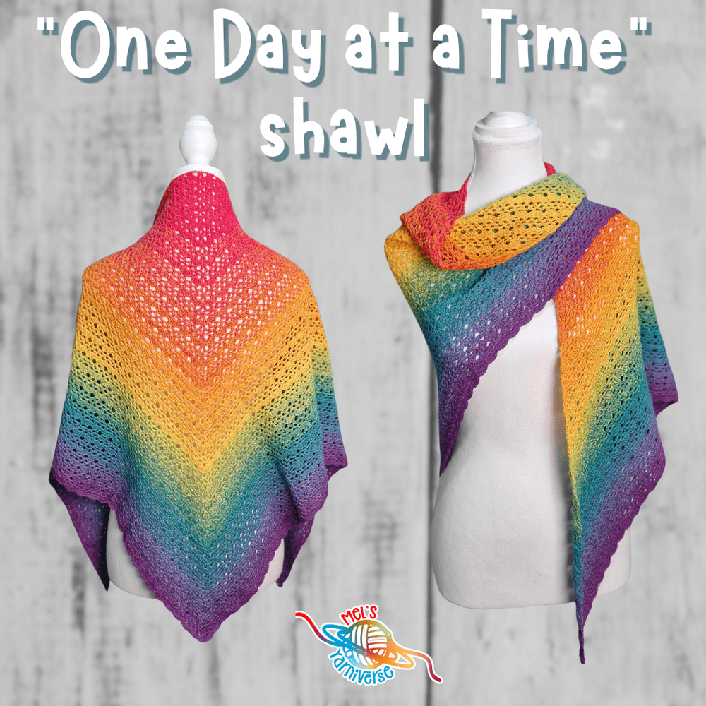 "One Day at a Time" shawl - digital crochet pattern only