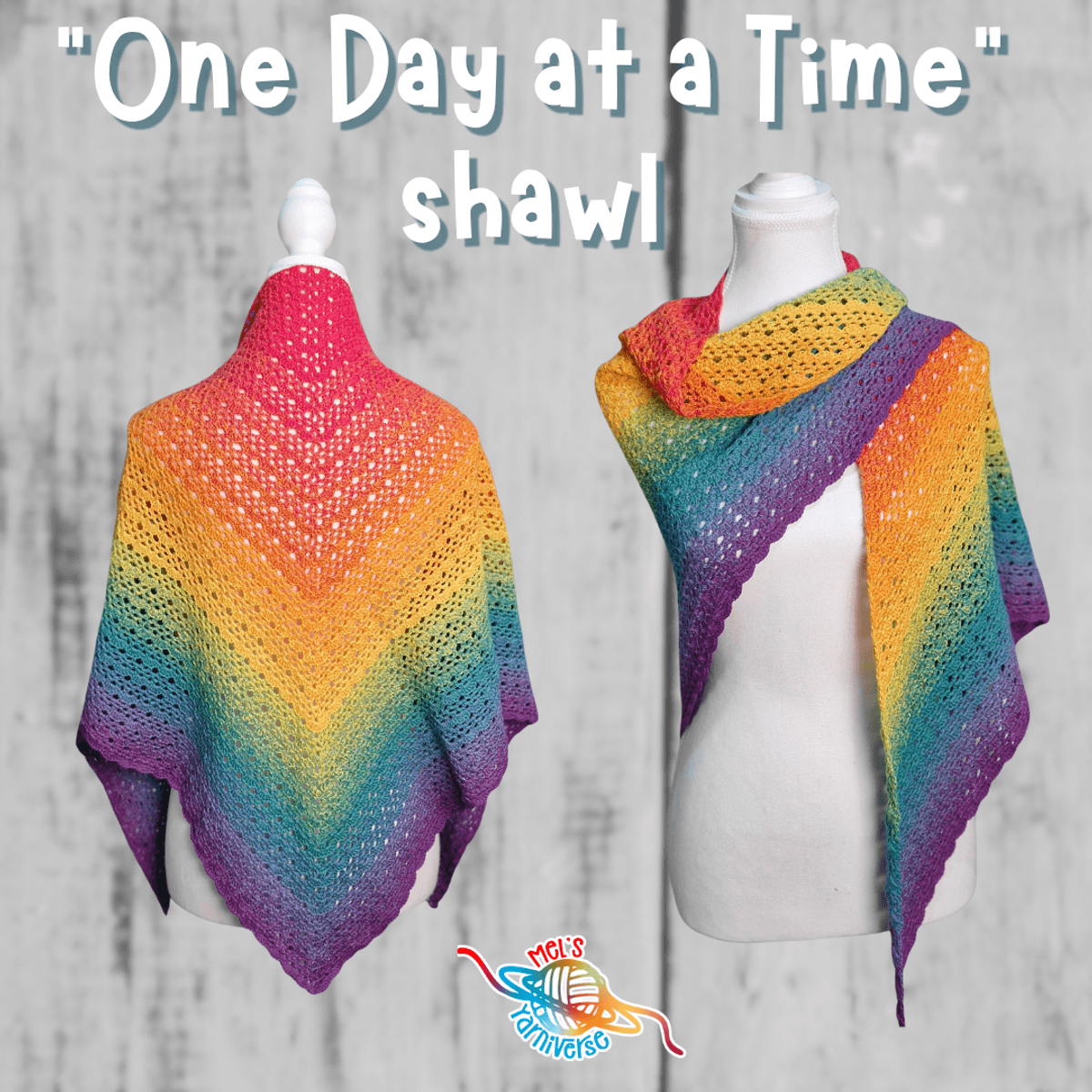 "One Day at a Time" shawl - digital crochet pattern only